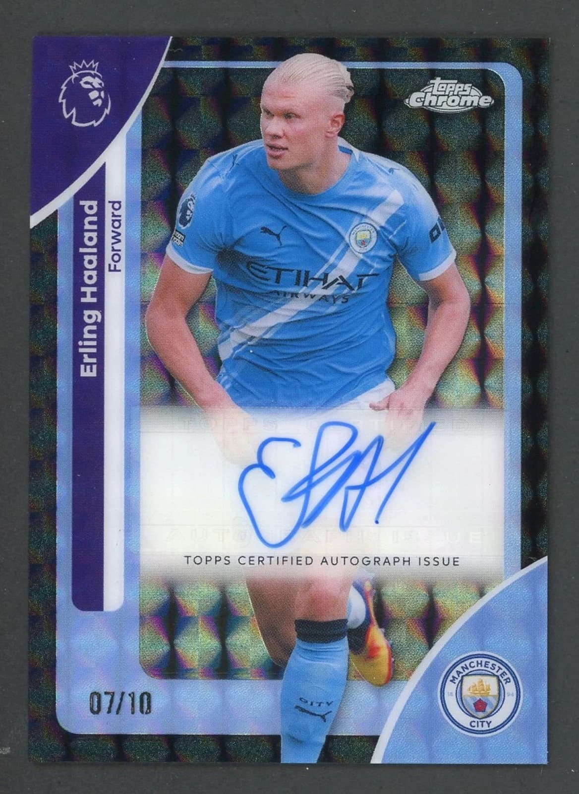 2026 Topps Chrome Premier League Erling Haaland Auto /10